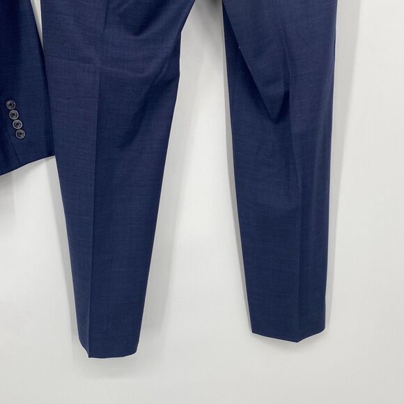 Jos. A. Bank Mens Slim Fit Traveler Suit Jacket and Pants Wool Blend Navy Blue S - Picture 14 of 16